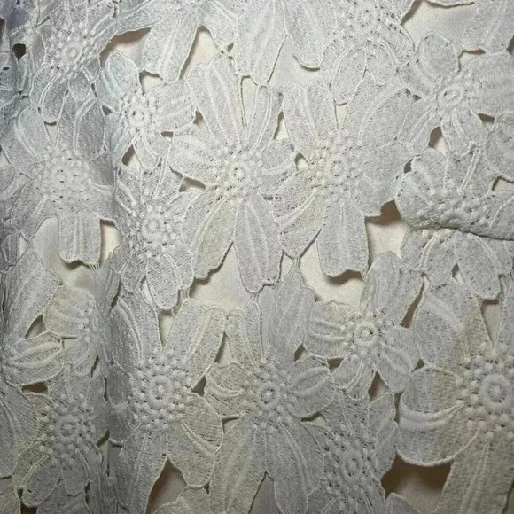 Forever 21 Floral Lace Dress Cream Size Small, Bridal, Floral, Crotchet - Picture 5 of 11